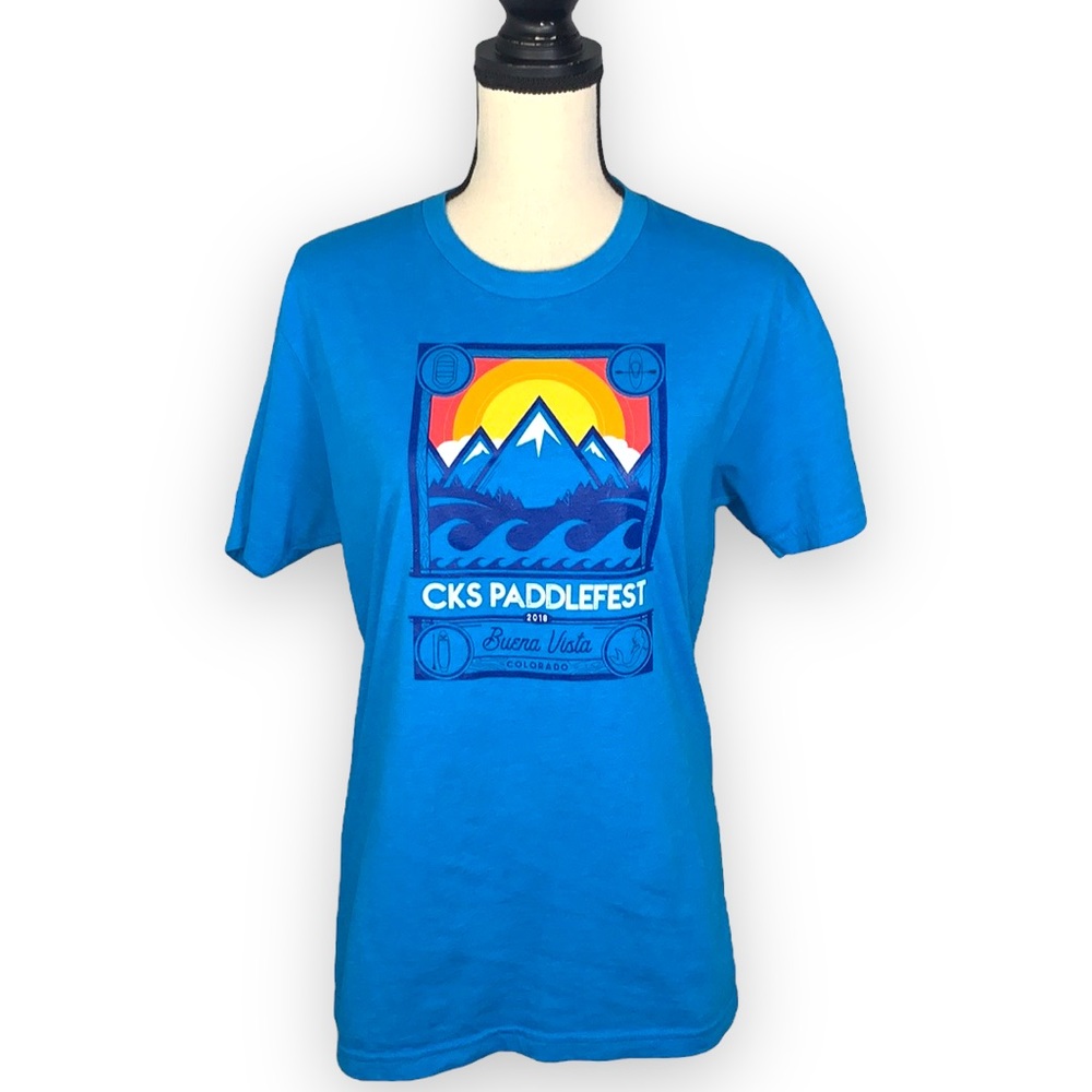 CKS Paddlefest 2018 T-Shirt Buena Vista Colorado Whitewater Graphic Tee Medium